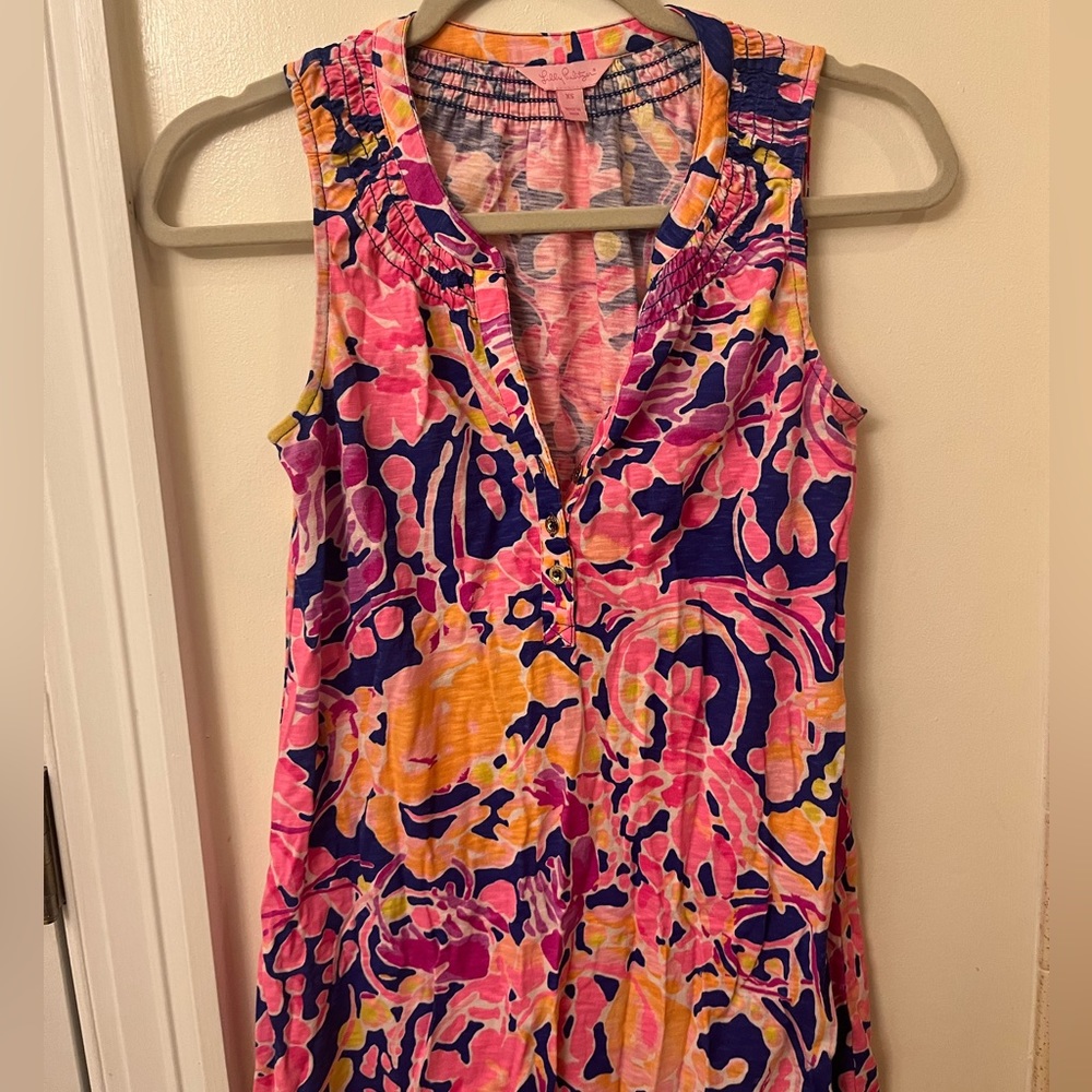 Lily Pulitzer Neon Cotton Summer Dress Size XS
